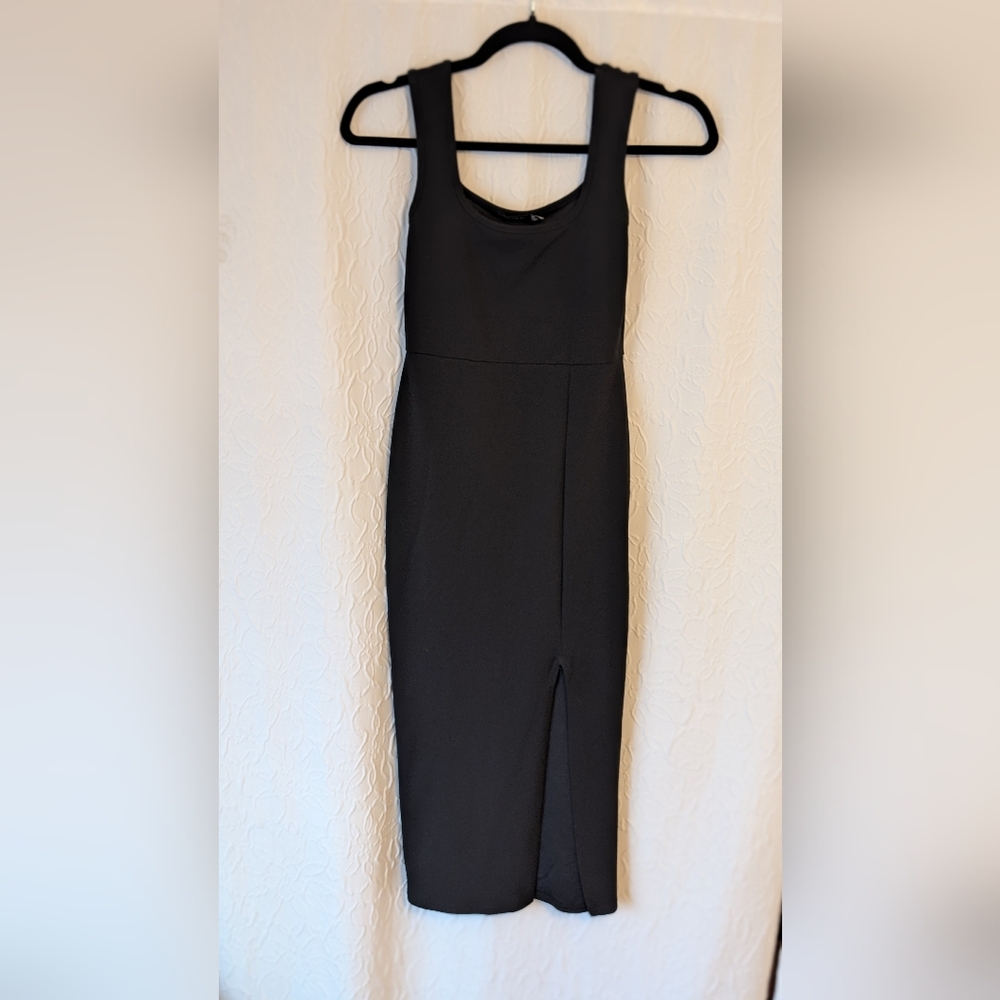 Nasty Gal Strapless Black Dress